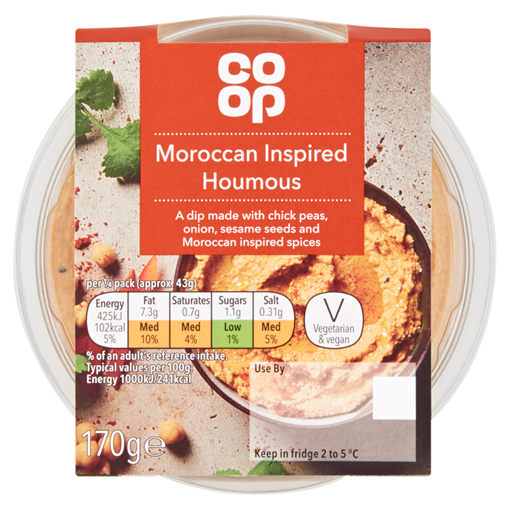 Picture of Co-op Moroccan Topped Houmous 170g
