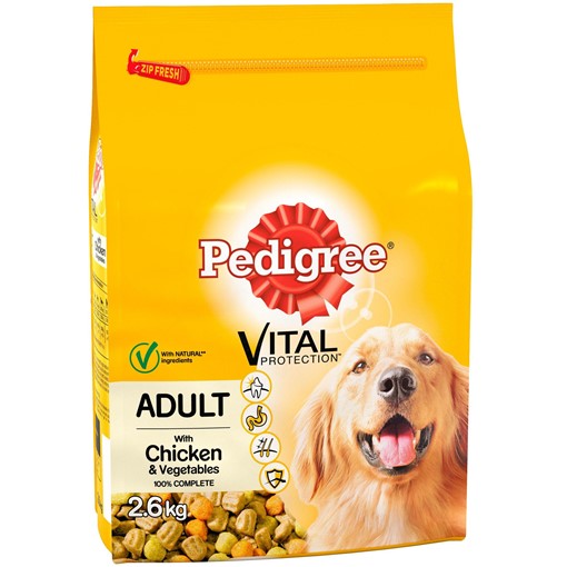 Picture of Pedigree Adult Complete Dry Dog Food Chicken and Vegetables 2.6kg