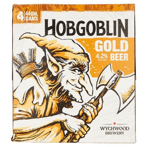 Picture of Hobgoblin Gold Ale Beer 4 x 440ml Cans