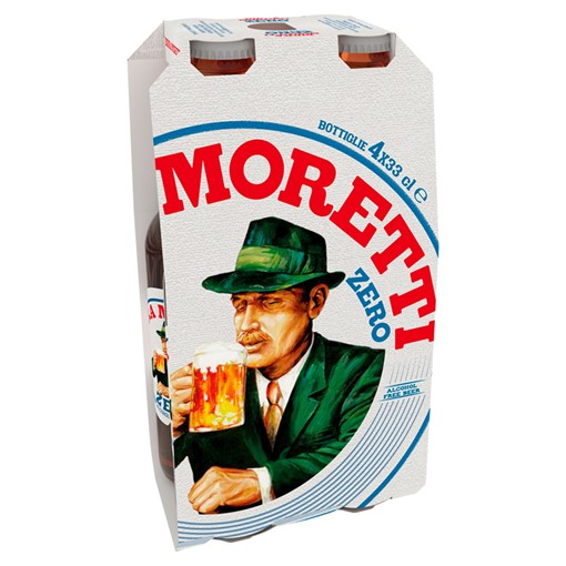 Picture of Birra Moretti Zero Alcohol-Free Beer 4 x 330ml Bottle