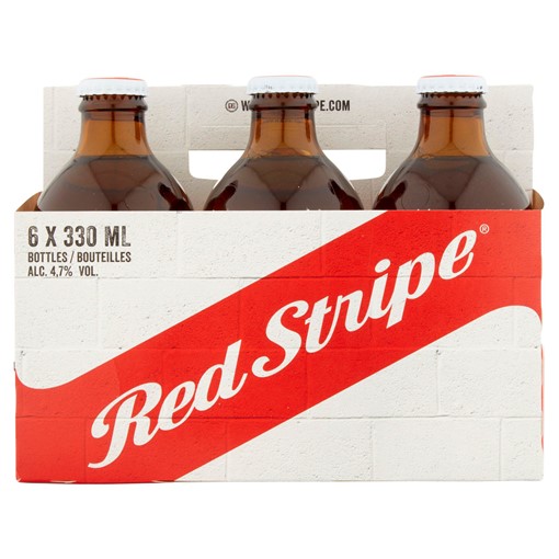Picture of Red Stripe Jamaican Lager Beer 6 x 330ml Bottles