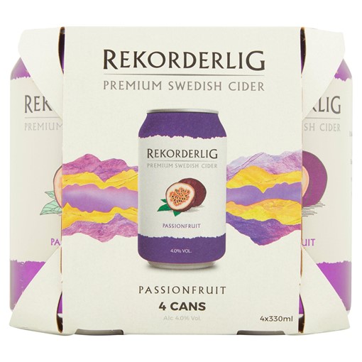 Picture of Rekorderlig Premium Swedish Passionfruit Cider 4 x 330ml