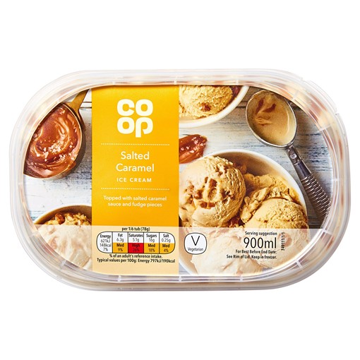Picture of Co-op Salted Caramel Ice Cream 900ml