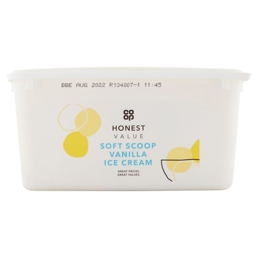 Picture of Co-op Honest Value Soft Scoop Vanilla Ice Cream 2L