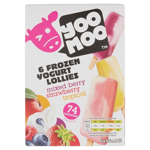 Picture of Yoo Moo Frozen Yogurt Lollies 6 x 55ml