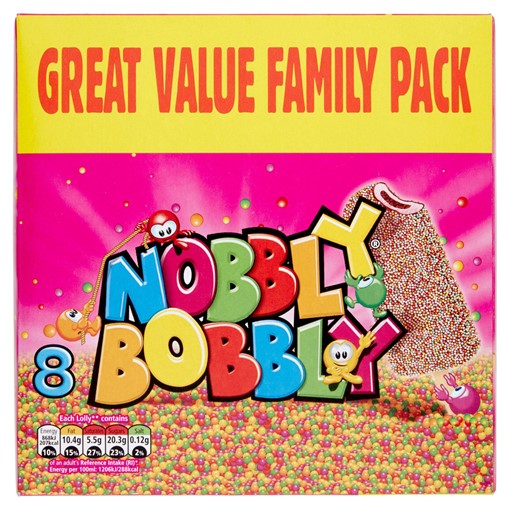 Picture of Nobbly Bobbly Strawberry & Chocolate Ice Cream 8 x 70ml