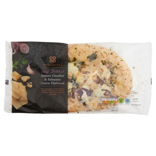Picture of Co-op Irresistible Mature Cheddar & Balsamic Onion Flatbread 220g