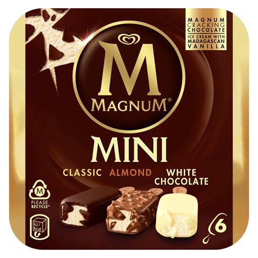 Picture of Magnum Classic, Almond & White Chocolate Ice Cream Sticks 6 x 55 ml