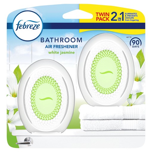 Picture of Febreze Bathroom, Continuous Air Freshener, White Jasmine Twin Pack