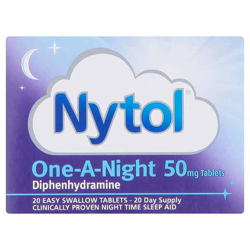 Picture of Nytol Diphenhydramine One-A-Night 50mg Tablets 20 Tablets