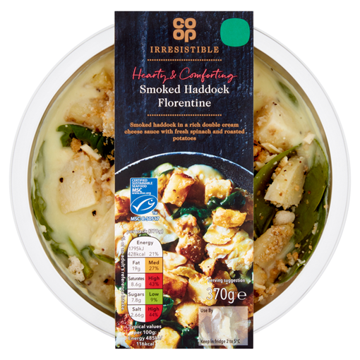Picture of Co-op Irresistible Smoked Haddock Florentine 370g
