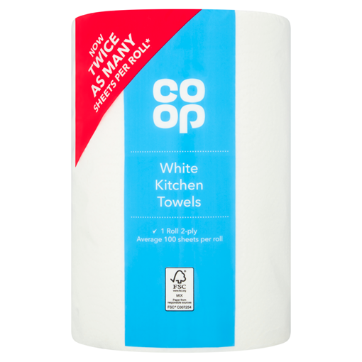 Picture of Co-op White Kitchen Towel PACK