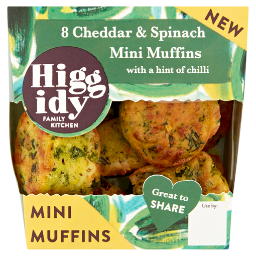 Picture of Higgidy Cheddar & Spinach Muffins 1