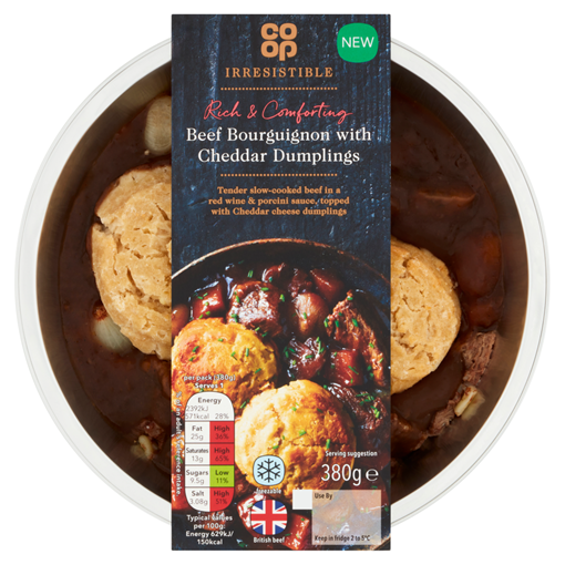 Picture of Co-op Irresistible Beef Bourguignon with Cheddar Dumplings 380g