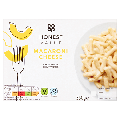 Picture of Co-op Honest Value Macaroni Cheese 350g