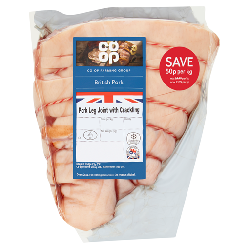 Picture of Co Op British Pork Leg Joint with Crackling