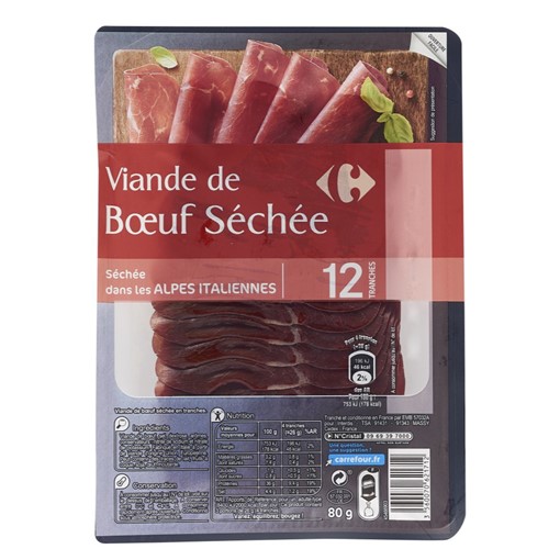 Picture of Carrefour x12 Slices Alpen Dried Meat 80g