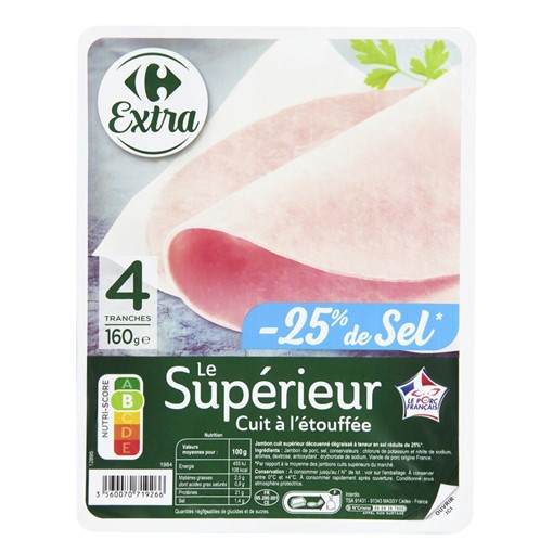 Picture of Carrefour Superior Ham 160g