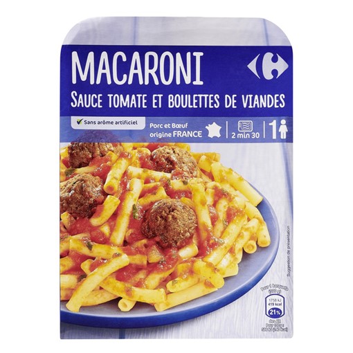Picture of Carrefour Meatballs Macaroni 300g