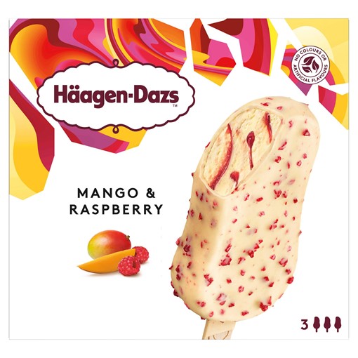 Picture of Häagen-Dazs Mango & Raspberry Ice Cream Bars 3 x 80ml (240ml)