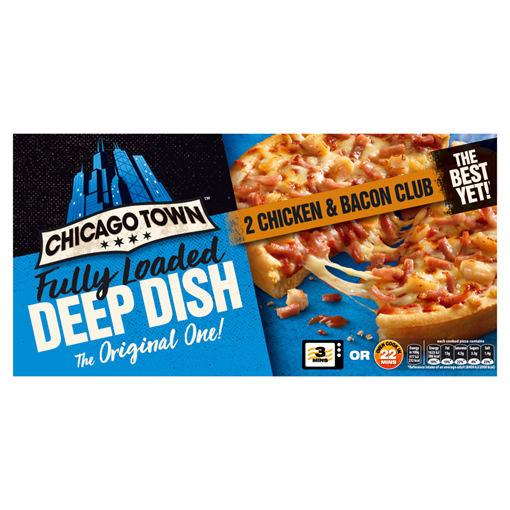 Picture of Chicago Town 2 Deep Dish Chicken & Bacon Club Mini Pizzas 2 x 160g
