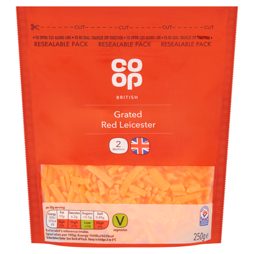 Picture of Co-op British Red Leicester Grated