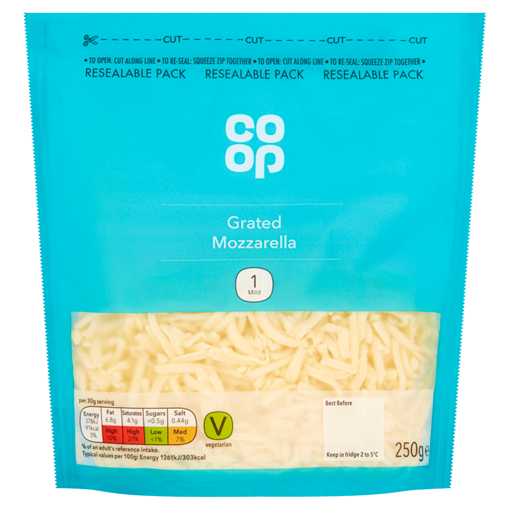 Picture of Co-op Mozzarella Grated 250G