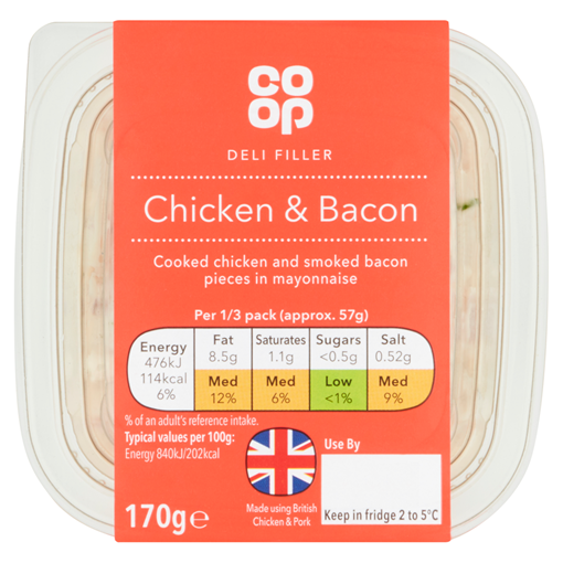 Picture of Co-op Chicken & Bacon 170g