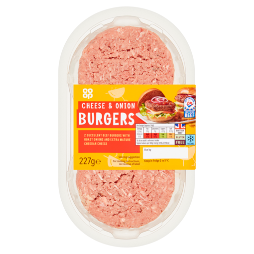 Picture of Co-op British Cheese & Onion Burger
