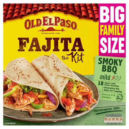 Picture of Old El Paso Smoky BBQ Fajita Kit Family Pack 750g