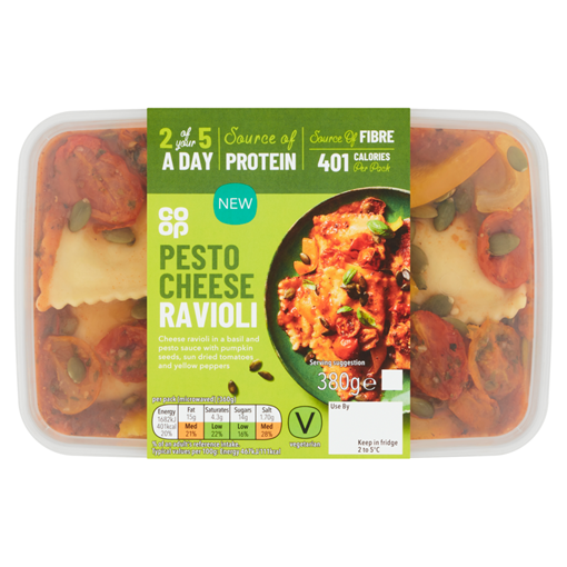 Picture of Co-op Pesto Cheese Ravioli 380G