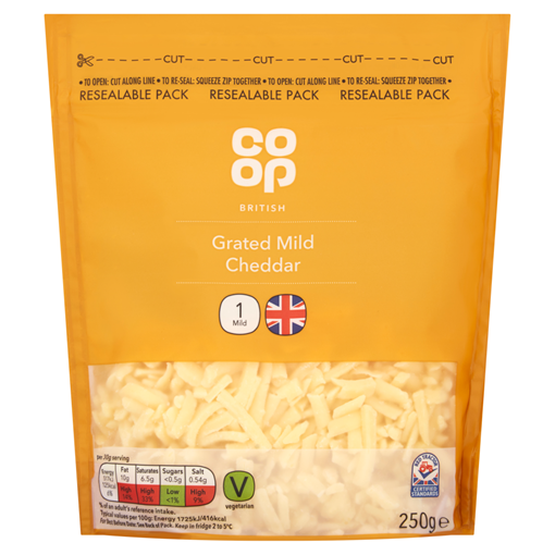 Picture of Co-op British Mild Cheddar Grated 2