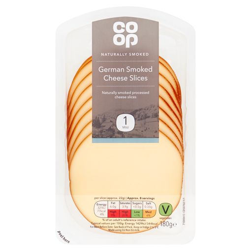 Picture of Co-op Smoked Cheese Slices 180G