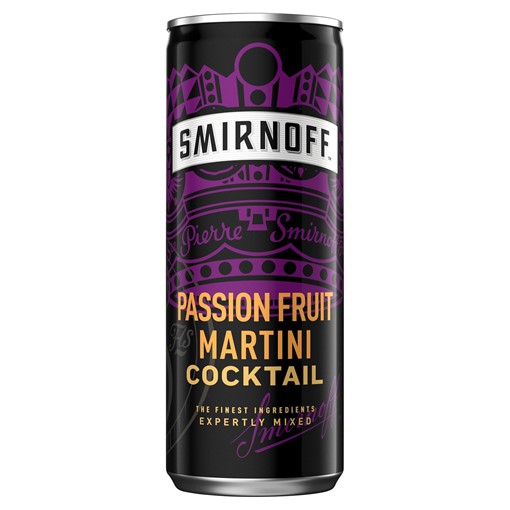 Picture of Smirnoff Passionfruit martini cocktail 250ml