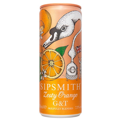 Picture of Sipsmith Zesty Orange Gin and Tonic 250ml