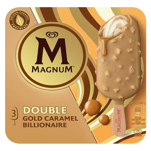 Picture of Magnum Double Gold Caramel Billionaire Ice Cream 3 x 85 ml