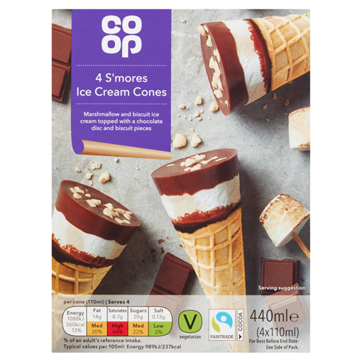 Picture of Co-op S'mores Cones 4X110ML