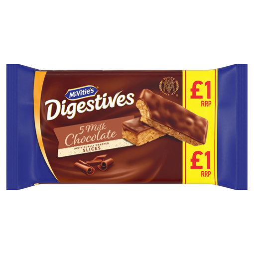 Picture of McVitie's Digestive Chocolate Slices Cake Snack Bars 5 Pack