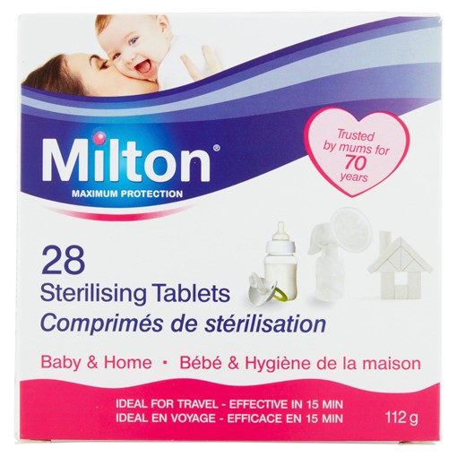 Picture of Milton Maximum Protection 28 Sterilising Tablets 112g