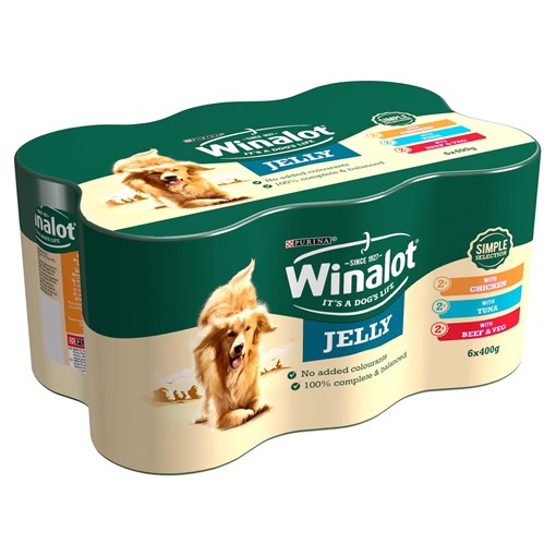 Picture of WINALOT Simple Selection Mixed in Jelly Wet Dog Food Can 6 x 400g
