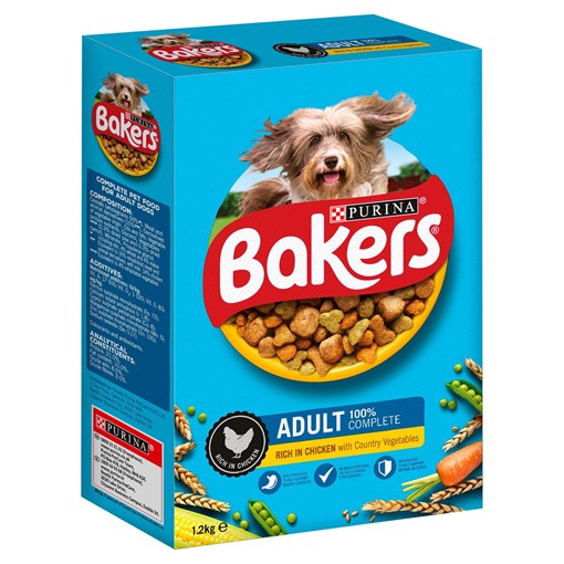 Picture of BAKERS Adult Chicken with Vegetables Dry Dog Food 1.2kg