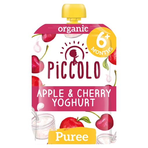 Picture of Piccolo Apple & Cherry Yoghurt 100G