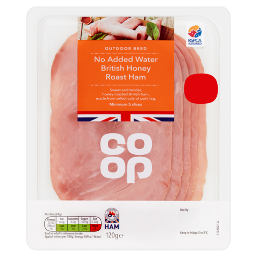 Picture of Co-op British Honey Roast Ham 5 Slices 120g