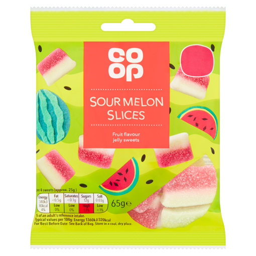 Picture of Co-op Sour Melon Slices 65g