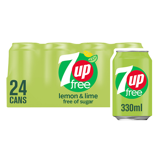 Picture of 7UP Free Lemon & Lime Cans 24 x 330ml