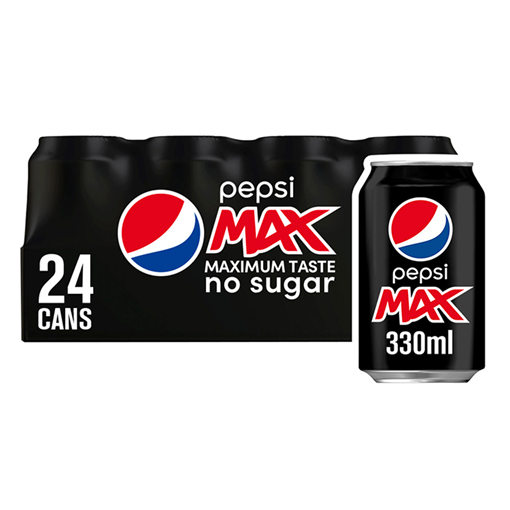 Picture of Pepsi Max No Sugar Cola Can 24x330ml