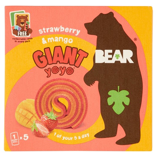 Picture of BEAR Giant Yoyo Strawberry + Mango 5 x 20g