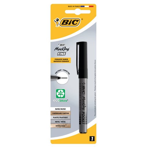 Picture of BIC Pocket-sized Permanent Marker Pen, Black