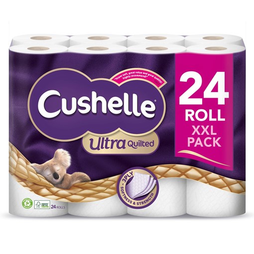 Picture of Cushelle Quilted Toilet Roll 24 Rolls