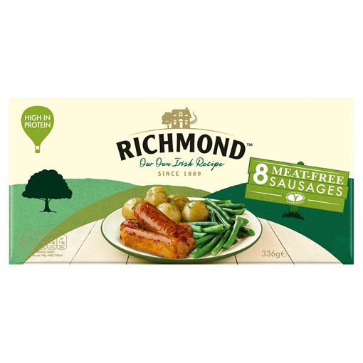 Picture of Richmond 8 Thick Frozen Vegan Meat Free Sausages 320g